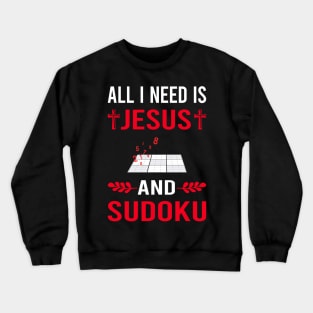 I Need Jesus And Sudoku Crewneck Sweatshirt